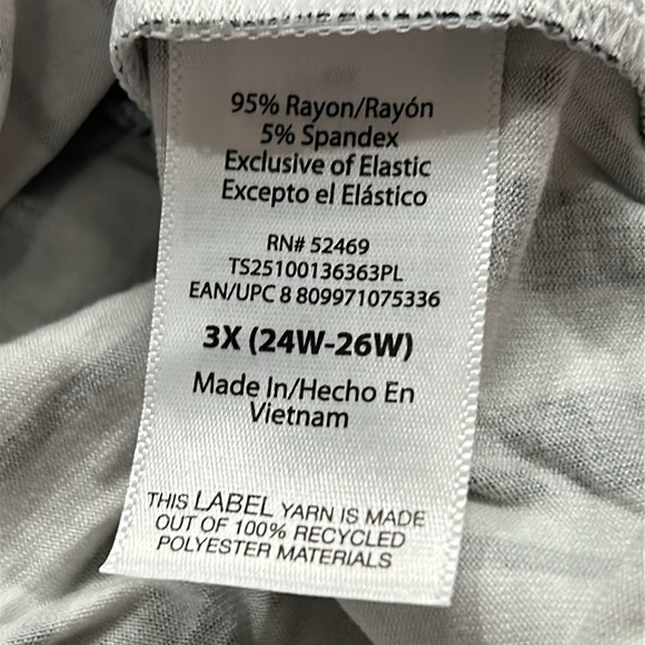 B2545- TS Convertible Smocked Skirt Dress Riviera Stripe Silver 3X (24W–26W) NWT - Picture 8 of 9